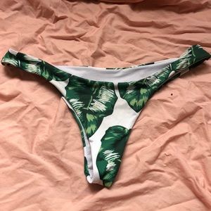 Cheeky leaf bathing suit bottom